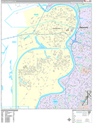 West Sacramento  Wall Map Premium Style